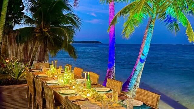 Romantic beach restaurant and bar