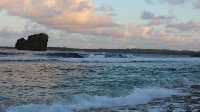 Natural rock pools at Magpupungko during low tide in Siargao